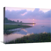 Marsh at sunrise over Eagle Bay, St Joseph Peninsula, Florida-Canvas Art-24"x18"