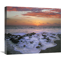 Coast at sunset, Blowing Rocks Beach, Jupiter Island, Florida-Canvas Art-22&quotx18.92"