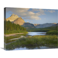 Mount Wilbur at Fishercap Lake, Glacier National Park, Montana-Canvas Art-24&quotx20"