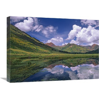 Ruby Range reflected in lake Gunnison National Forest, Colorado-Canvas Art-24"x18"