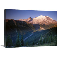 Mt Rainier seen at sunrise, Mt Rainier National Park, Washington-Canvas Art-24"x18"