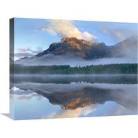 Morning light on Mt Kidd as seen from Wedge Pond, Alberta, Canada-Canvas Art-24"x20"