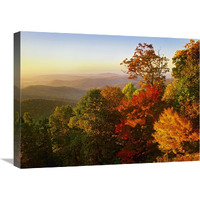 Blue Ridge Mountains from Bluff Mountain Overlook, North Carolina-Canvas Art-24"x18"