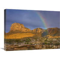 Rainbow near El Capitan, Guadalupe Mountains National Park, Texas-Canvas Art-24"x18"