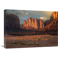 Camel Butte rising from the desert floor, Monument Valley, Arizona-Canvas Art-24"x18"