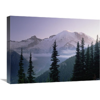 Mt Rainier as seen at sunrise, Mt Rainier National Park, Washington-Canvas Art-24"x18"