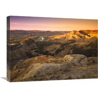 Little Missouri River, Theodore Roosevelt National Park, North Dakota-Canvas Art-24"x18"