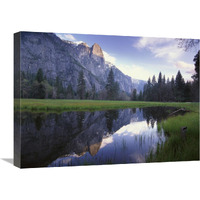 Sentinel Rock, reflected in water, Yosemite National Park, California-Canvas Art-24"x18"