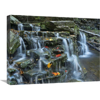 Kitchen Creek cascades, autumn, Ricketts Glen State Park, Pennsylvania-Canvas Art-24"x18"