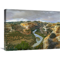 Yampa River flowing through canyons, Dinosaur National Monument, Colorado-Canvas Art-24"x18"