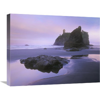 Ruby Beach with seastacks and boulders, Olympic National Park, Washington-Canvas Art-24"x18"