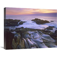 Wave hiting coastal rocks, Gerstle Cove, Salt Point State Park, California-Canvas Art-24"x20"