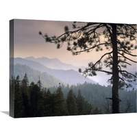 View over foothills to the west from Kings Canyon National Park, California-Canvas Art-24"x18"