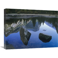 Mount Watkins reflected in, Mirror Lake, Yosemite National Park, California-Canvas Art-24"x18"