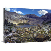 Nokhu crags, hornfel layers carved by glaciers, Medicine Bow Range, Colorado-Canvas Art-24"x18"