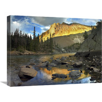 Nokhu crags, hornfel layers carved by glaciers, Medicine Bow Range, Colorado-Canvas Art-24"x18"