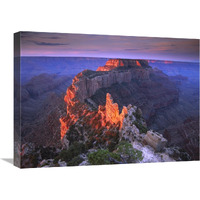 Wotans Throne at sunrise from Cape Royal, Grand Canyon National Park, Arizona-Canvas Art-24&quotx18"