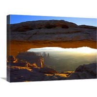 Mesa Arch at sunset from the Mesa Arch Trail, Canyonlands National Park, Utah-Canvas Art-24&quotx18"