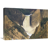 Lower Yellowstone Falls and Grand Canyon of Yellowstone National Park, Wyoming-Canvas Art-24"x18"