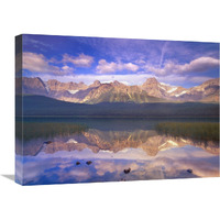 Mount Chephren reflected in Waterfowl Lake, Banff National Park, Alberta, Canada-Canvas Art-24&quotx18"