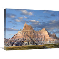 Sandstone striations and erosional features, Badlands National Park, South Dakota-Canvas Art-24&quotx18"