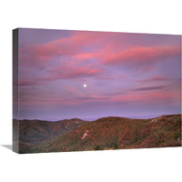 Moon over Blue Ridge Range and Lost Cove Cliffs, Blue Ridge Parkway, North Carolina-Canvas Art-24"x18"