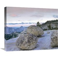 Granite boulders and Half Dome at Olmsted Point, Yosemite National Park, California-Canvas Art-22"x18.26"