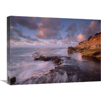 Dawn from the base of Makewehi Cliffs near Shipwreck Beach, Keoneloa Bay, Kauai, Hawaii-Canvas Art-24"x18"