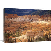 Landscape of eroded formations called hoodoos and fins, Bryce Canyon National Park, Utah-Canvas Art-24"x18"