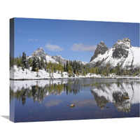 Wiwaxy Peaks and Cathedral Mountain at Lake O&quotHara, Yoho National Park, British Columbia, Canada-Canvas Art-24&quotx20"