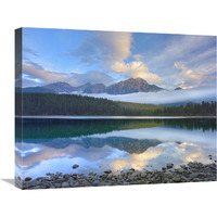 Pyramid Mountain and boreal forest reflected in Patricia Lake, Jasper National Park, Alberta, Canada-Canvas Art-24"x20"