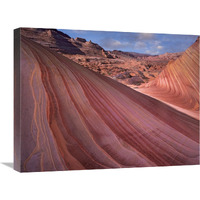 Detail of The Wave, a Navajo sandstone formation in Paria Canyon-Vermilion Cliffs Wilderness, Arizona-Canvas Art-24"x18"