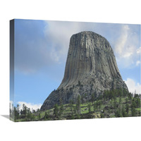 Devil"s Tower National Monument showing famous basalt tower, sacred site for Native Americans, Wyoming-Canvas Art-24"x18"