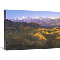 Looking at Panamint Range over the Furnace Creek playa from Zabriskie Point, Death Valley National Park, California-Canvas Art-24"x18"