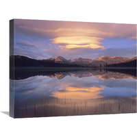 Lenticular clouds over Mount Dana, Mount Gibbs, and Mammoth Peak at Tuolumne Meadows, Yosemite National Park, California-Canvas Art-24"x18"