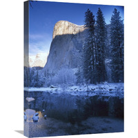 El Capitan and Merced River in winter, Yosemite National Park, California-Canvas Art-18&quotx24"