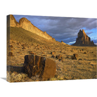 Shiprock, the basalt core of an extinct volcano,  New Mexico-Canvas Art-24&quotx18"