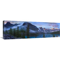 Wenkchemna Peaks and Moraine Lake, Valley of Ten Peaks, Banff NP, Canada-Canvas Art-36"x12"