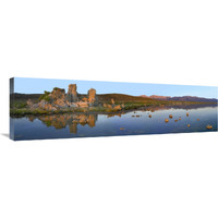 Panorama of tufa towers at Mono Lake, California-Canvas Art-40"x12"