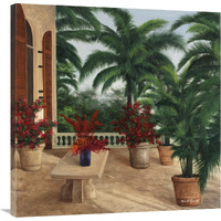 Tuscany Patio-Canvas Art-36"x36"