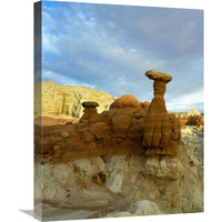 Toadstool Caprocks, Grand Staircase, Escalante National Monument, Utah-Canvas Art-18"x24"