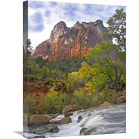 Court of the Patriarchs, Zion National Park Utah-Canvas Art-18"x24"