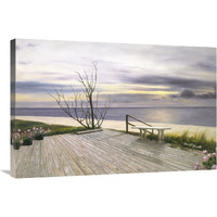 Sunset & Flowers-Canvas Art-36"x24"