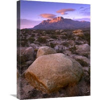 Boulder field and El Capitan, Guadalupe Mountains National Park, Texas-Canvas Art-18"x24"