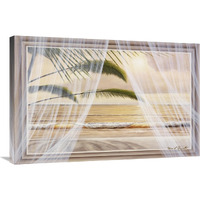 Surf & Palm View-Canvas Art-36"x24"