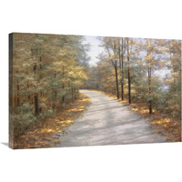 Walking in Fall-Canvas Art-36"x24"