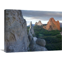 Gray Rock and South Gateway Rock, Garden of the Gods, Colorado-Canvas Art-24"x18"