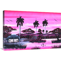 Jumby Village 1-Canvas Art-36&quotx24"