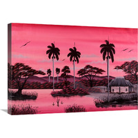 Jumby Village 2-Canvas Art-30"x21"