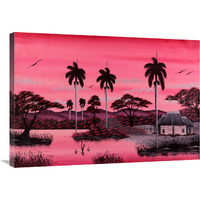 Jumby Village 2-Canvas Art-36&quotx25.2"